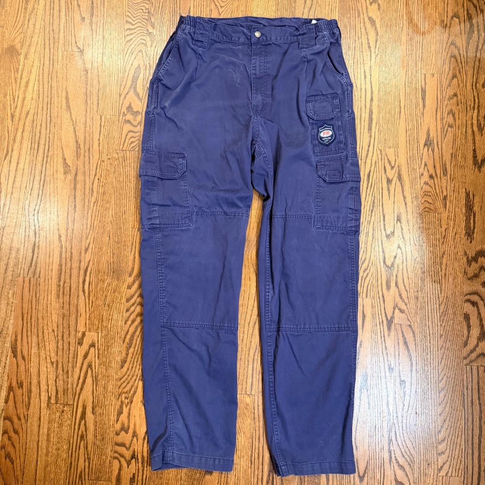 Bocomal FR Flame Resistant Cargo Work Pants NFPA 2112 CAT 2‎ 38x34 Navy Blue